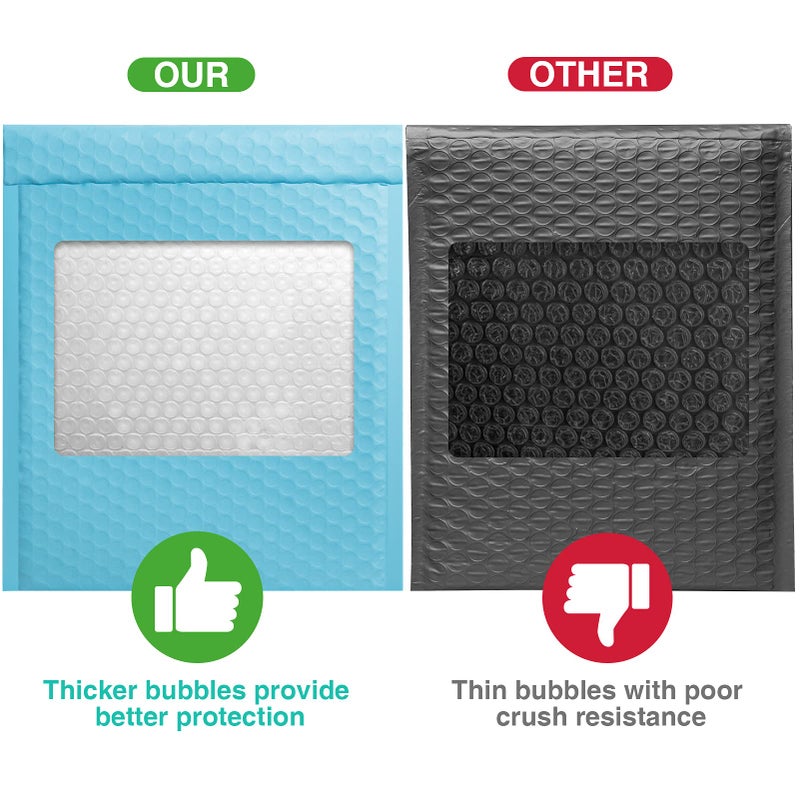 Metronic Bubble Mailers 8.5 x 12 Inch 25 Pack Light Blue Usable Size 8.5 x 11 Inches Bubble Mailer Self-Seal Padded Envelopes for Shipping, Mailing, Packaging for Business, Bulk #2 - Image 4